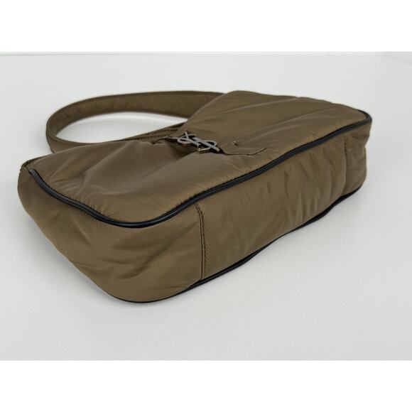 Saint Laurent Le 5 À 7 Hobo Bag Green Econyl Nylon with Bronze Hardware C-6 - Picture 8 of 16